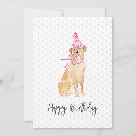 ゴールデンラブラドール誕生日ハットバルーン犬ペットおもしろい (正面)