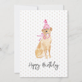 ゴールデンラブラドール誕生日ハットバルーン犬ペットおもしろい