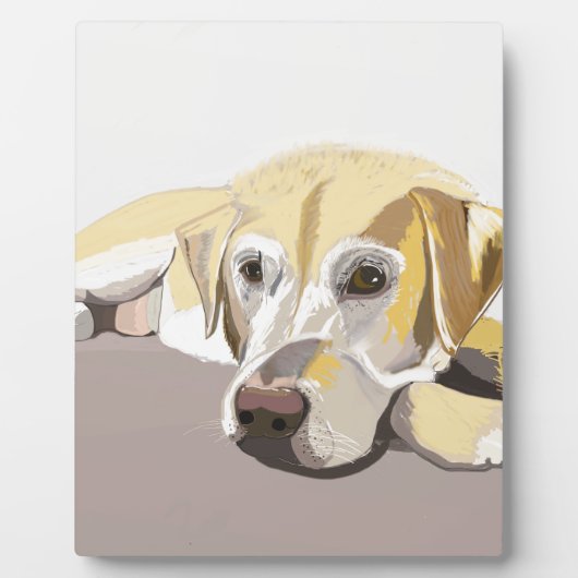 ゴールデンラブラドール フォトプラーク (正面)