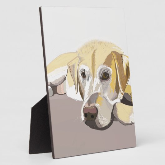 ゴールデンラブラドール フォトプラーク (側面)