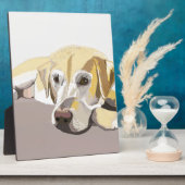 ゴールデンラブラドール フォトプラーク (側面)