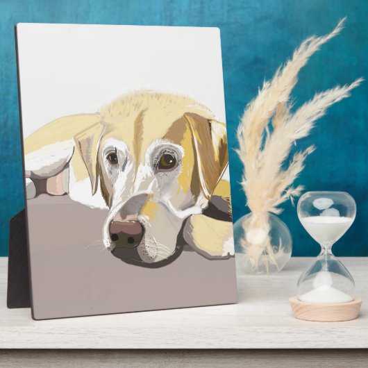 ゴールデンラブラドール フォトプラーク (側面)