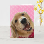 ゴールデンラブ ピンクハグス キッス バレンタインデーカード カード (黄色い花)