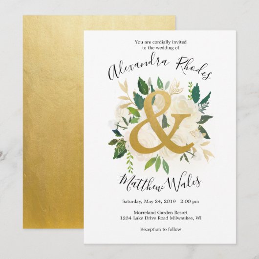 ゴールデンラブ 招待状 (正面/裏面)