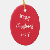 ゴールデンラボクリスマス セラミックオーナメント (裏面)