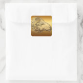 ゴールデンラムイヤー中国の〔占星術の〕十二宮図アリスクエアスティック スクエアシール (バッグ)