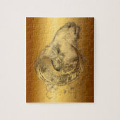 ゴールデンラムイヤー中国の〔占星術の〕十二宮図アリーパズル ジグソーパズル (縦)