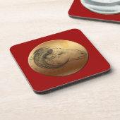 ゴールデンラム年中国の星占い〔占星術の〕十二宮図コースター コースター (左側)