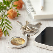 ゴールデンラム年中国の〔占星術の〕十二宮図アリスキーチェーン キーホルダー (側面)