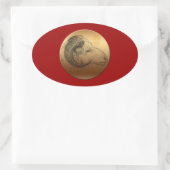 ゴールデンラム年 – 中国の星占い 楕円形シール (バッグ)