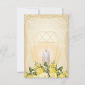 ゴールデンランタンとイエローフローラ 招待状 (裏面)