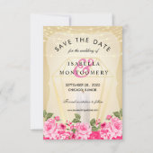 ゴールデンランタンとピンクフローラ 招待状 (正面)