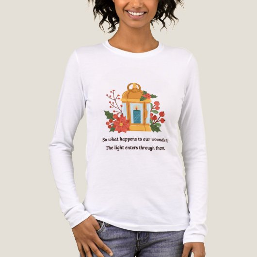 ゴールデンランタン｜癒しの光と精神的な希望 トライブレンドＴシャツ (正面)
