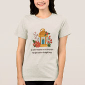 ゴールデンランタン|癒しの光と精神的な希望 トライブレンドTシャツ (正面)