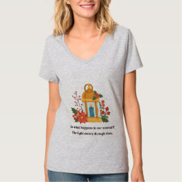 ゴールデンランタン | 癒しの光と精神的な希望 Tシャツ
