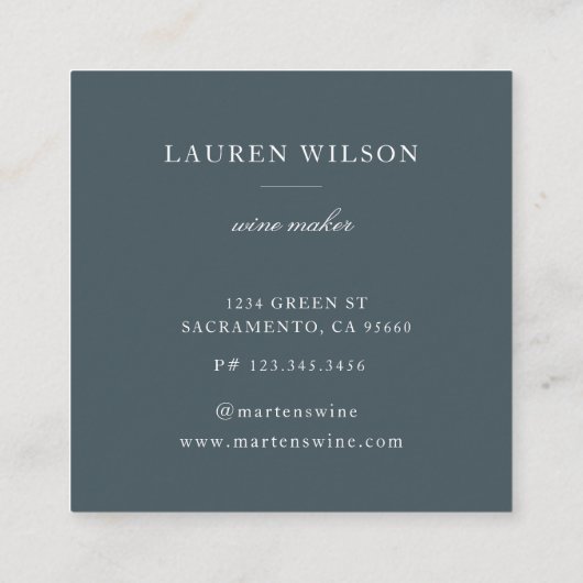 ゴールデンランドスケープスクエアビジネスカード スクエア名刺 (裏面)