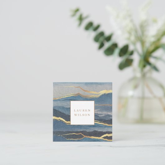 ゴールデンランドスケープスクエアビジネスカード スクエア名刺 (スタンド正面)