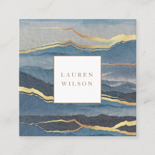 ゴールデンランドスケープスクエアビジネスカード スクエア名刺 (正面)