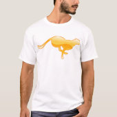 ゴールデンランニングチーターのシルエット Tシャツ (正面)