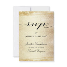 ゴールデンラ結婚プソディのエレガント金ゴールドオンラインRSVP