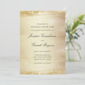 ゴールデンラ結婚プソディエレガントのきらめく金ゴールド請求書 招待状 (スタンド正面)