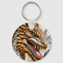 ゴールデンリアリスティック・ドラゴン キーホルダー