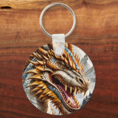 ゴールデンリアリスティック・ドラゴン キーホルダー (正面)