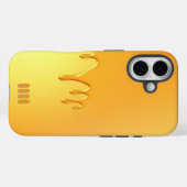ゴールデンリキッドドリップ抽象芸術 Case-Mate iPhoneケース (裏面 (横))