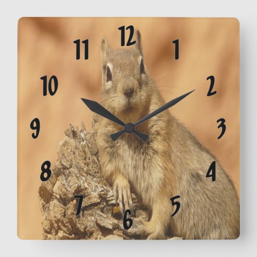 ゴールデンリス スクエア壁時計 (正面)