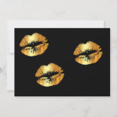 ゴールデンリップハッピーニューイヤー招待カード 招待状 (裏面)