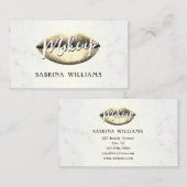 ゴールデンリップフェイク大理石テクスチャ名刺 名刺 (正面/裏面)