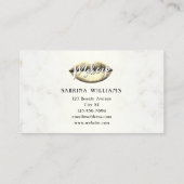 ゴールデンリップフェイク大理石テクスチャ名刺 名刺 (裏面)