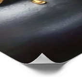 ゴールデンリップブラックウーマンホームデコールウォールアート ポスター (角)