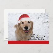 ゴールデンリトリエ信じーバークリスマス シーズンポストカード (正面/裏面)