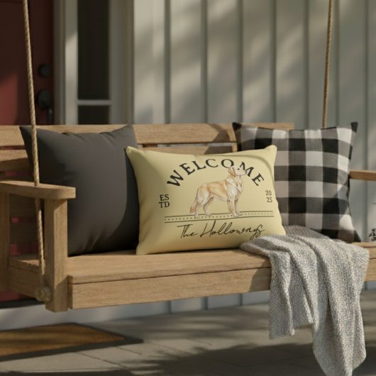 ゴールデンリトリカスタムーバーの家族の名前へようこそ アクセントクッション