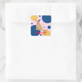 ゴールデンリトリカスタムーバー犬誕生日シール スクエアシール (バッグ)