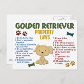 ゴールデンリトリバーのプロパティの法則4 ポストカード (正面/裏面)