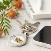 ゴールデンリトリバーカラフル キーホルダー (側面)