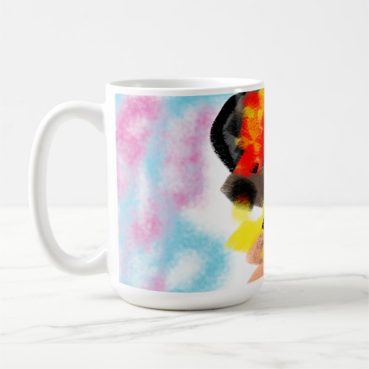 ゴールデンリトリバーカラフル コーヒーマグカップ (左)