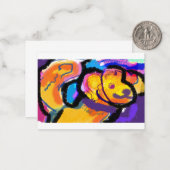 ゴールデンリトリバーカラフル ノートカード (正面/裏面インサイチュ)