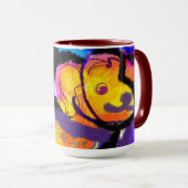 ゴールデンリトリバーカラフル マグカップ (正面右)