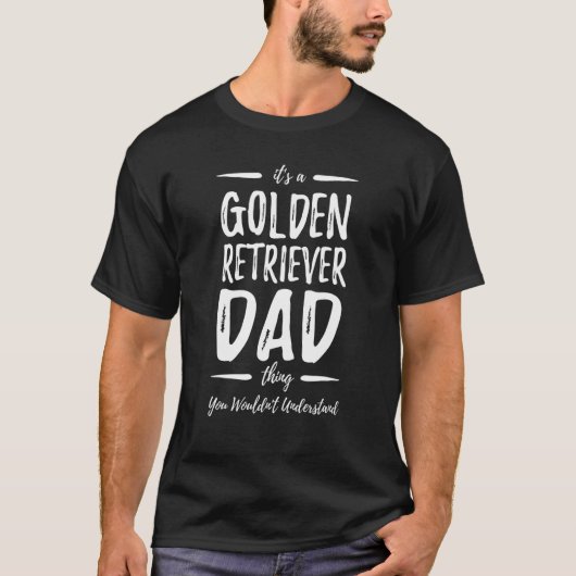 ゴールデンリトリバーパパ物アイディア Tシャツ (正面)