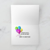 ゴールデンリトリバーユーモアのある誕生日 カード (内部)