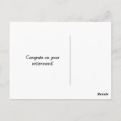 ゴールデンリトリバー退職葉書 ポストカード (裏面)