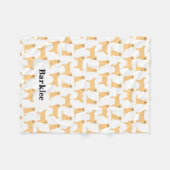 ゴールデンリトリパーソナライズされたーバーブランケット – 犬 フリースブランケット (正面(横))