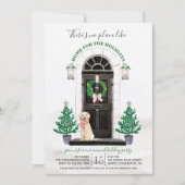 ゴールデンリトリーバホリデーパーティ招待状 招待状 (正面)