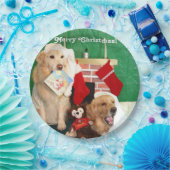 ゴールデンリトリーバーの夜（クリスマス前） ペーパープレート (パーティー)