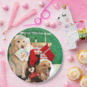ゴールデンリトリーバーの夜（クリスマス前） ペーパープレート (パーティー)