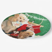 ゴールデンリトリーバーの夜（クリスマス前） ペーパープレート (アングル)