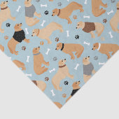 ゴールデンリトリーバーの骨と前足 薄葉紙 (詳細)